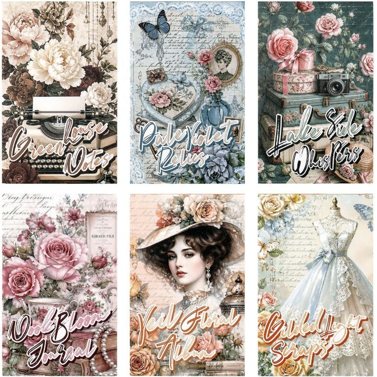 Vintage Flower Dreamy Fragments Series Material Paper 8cm x 5cm 50 Sheets image 4