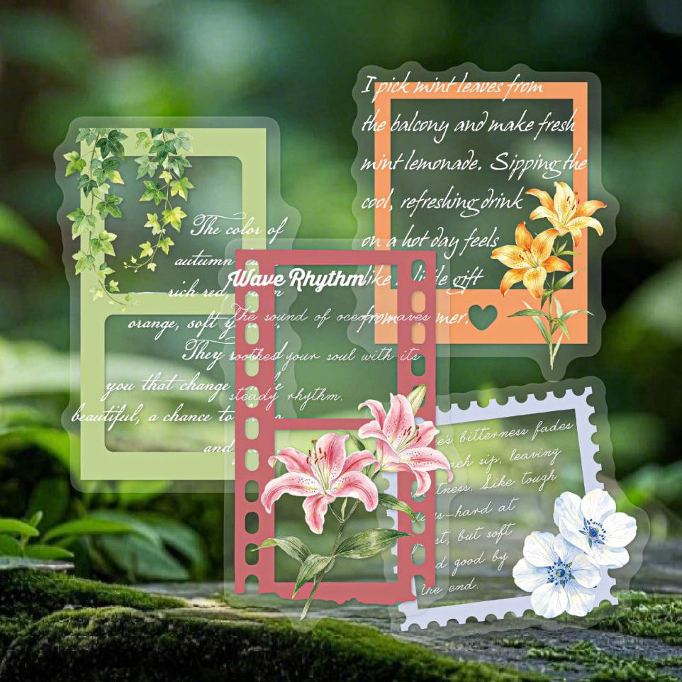 Nature English Frame Floral Story Pet Sticker Pack 20pcs 6 Variants image 0