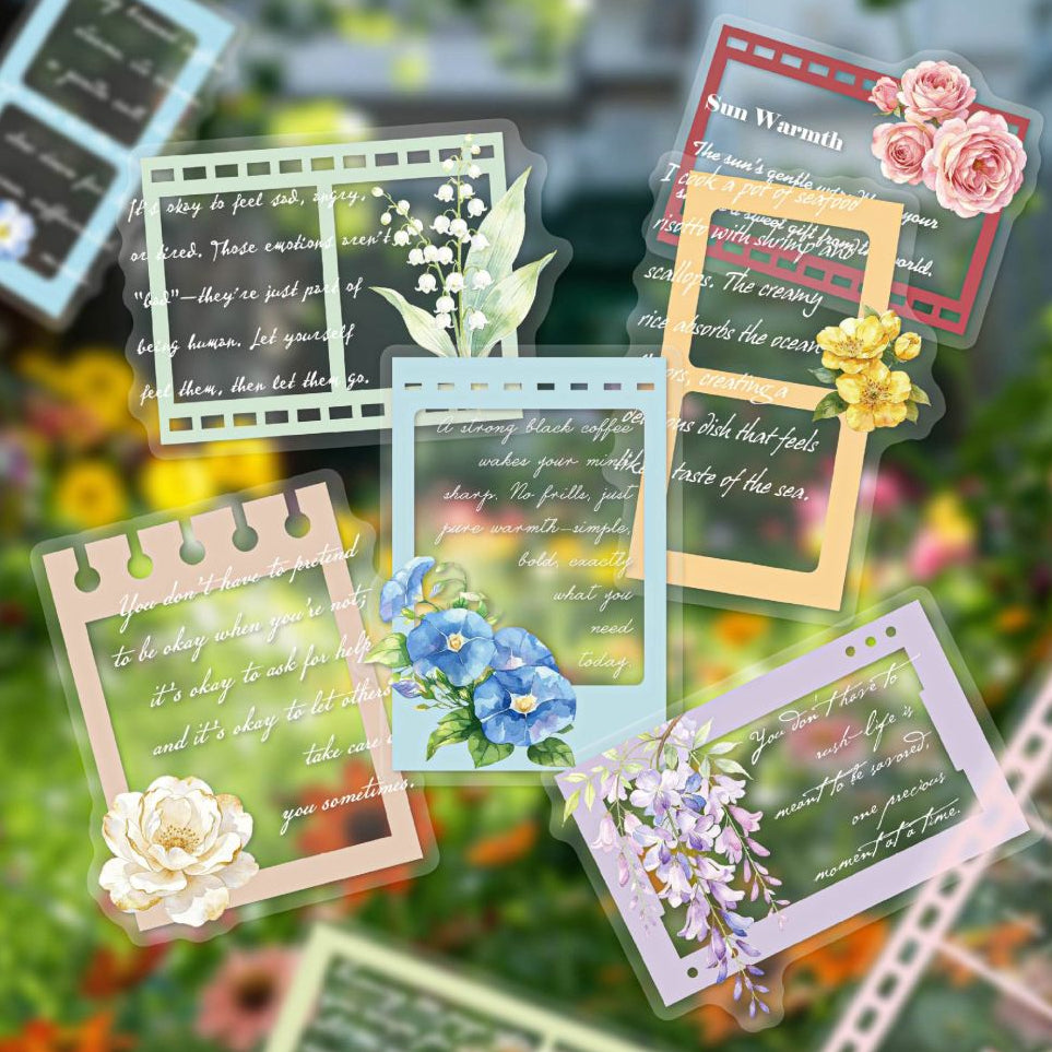 Nature English Frame Floral Story Pet Sticker Pack 20pcs 6 Variants image 3