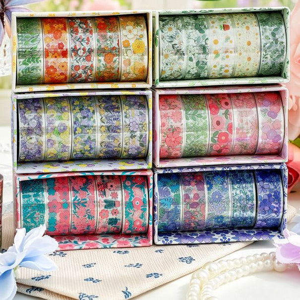 Nature Summer Blossom Yard Series Pet Tape Set 4pcs 6 Variants image 0