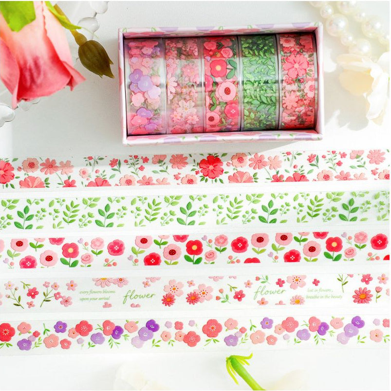 Nature Summer Blossom Yard Series Pet Tape Set 4pcs 6 Variants image 1