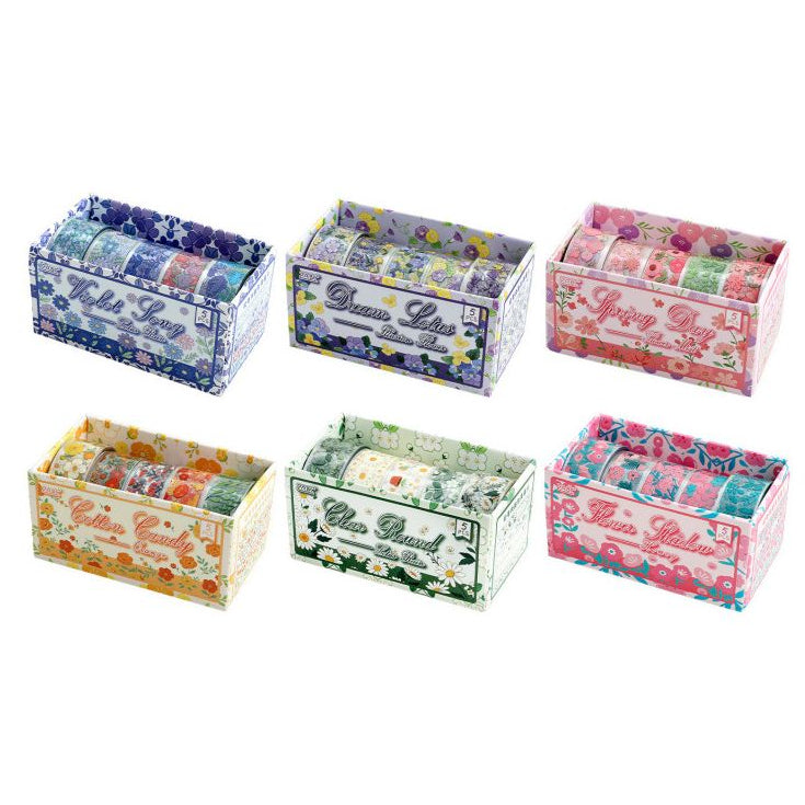 Nature Summer Blossom Yard Series Pet Tape Set 4pcs 6 Variants image 4