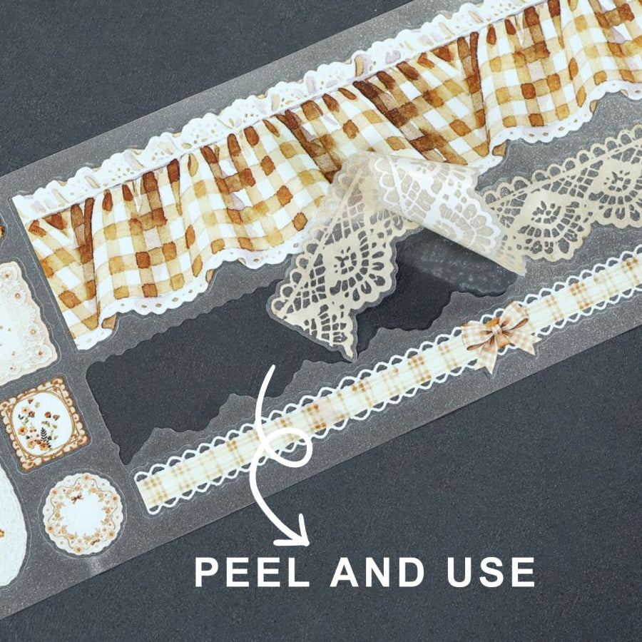 Vintage Minimalistic Courtains Series Pet Tape Set 4pcs 4 Variants image 3