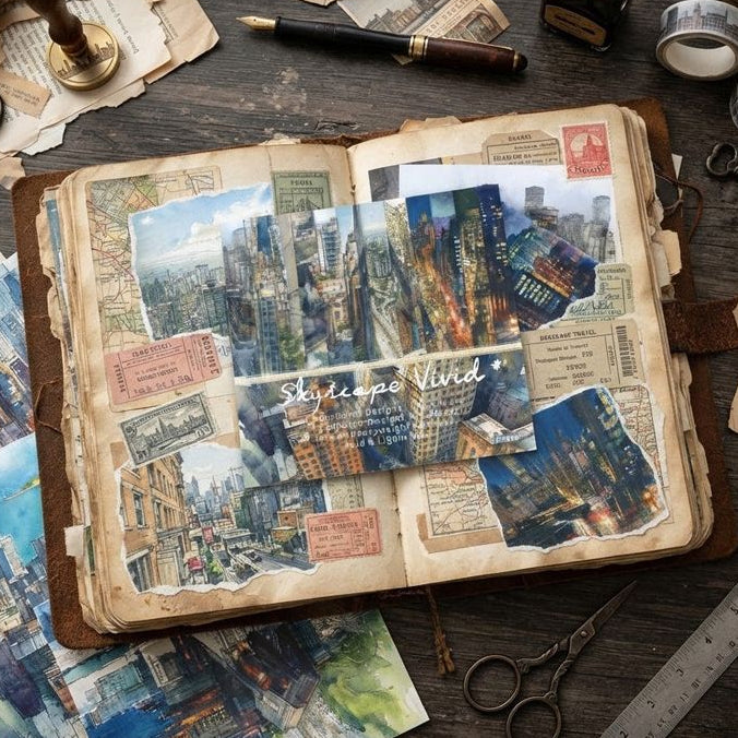 Vintage City Life Scenes Material Paper 15cm x 15cm 12 Designs 24 Sheets image 3