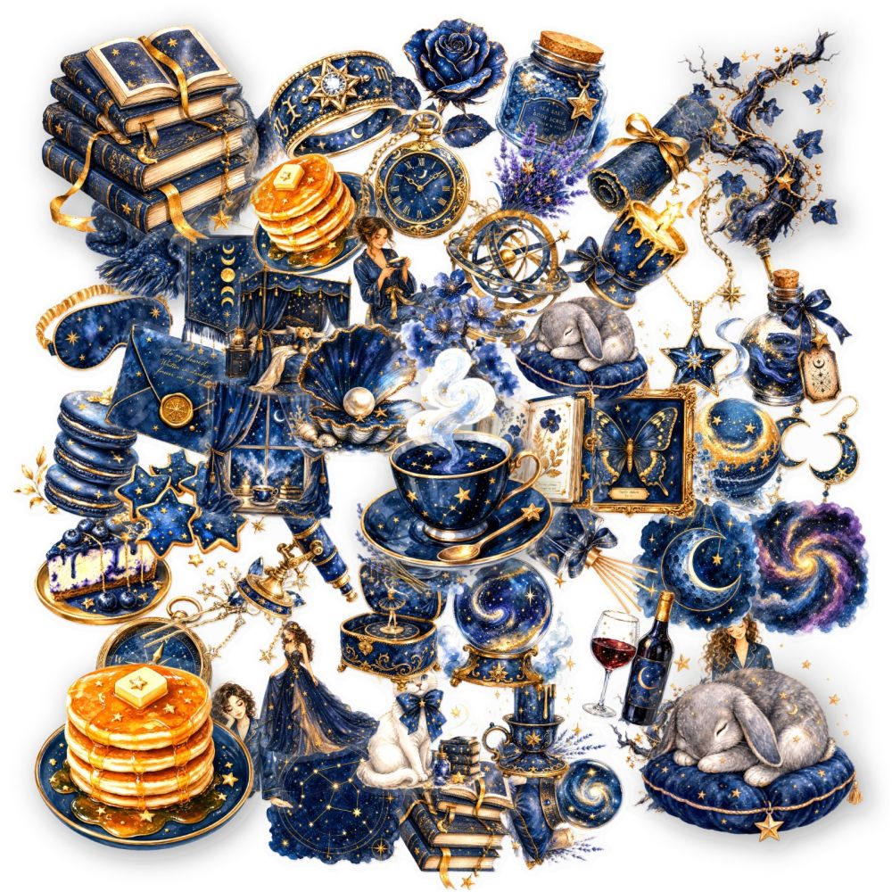Magic Blue Mystery Pet Stickers 50pcs image 0