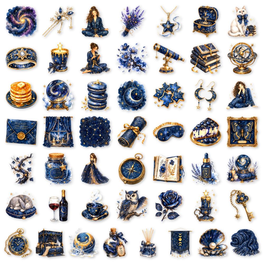 Magic Blue Mystery Pet Stickers 50pcs image 2