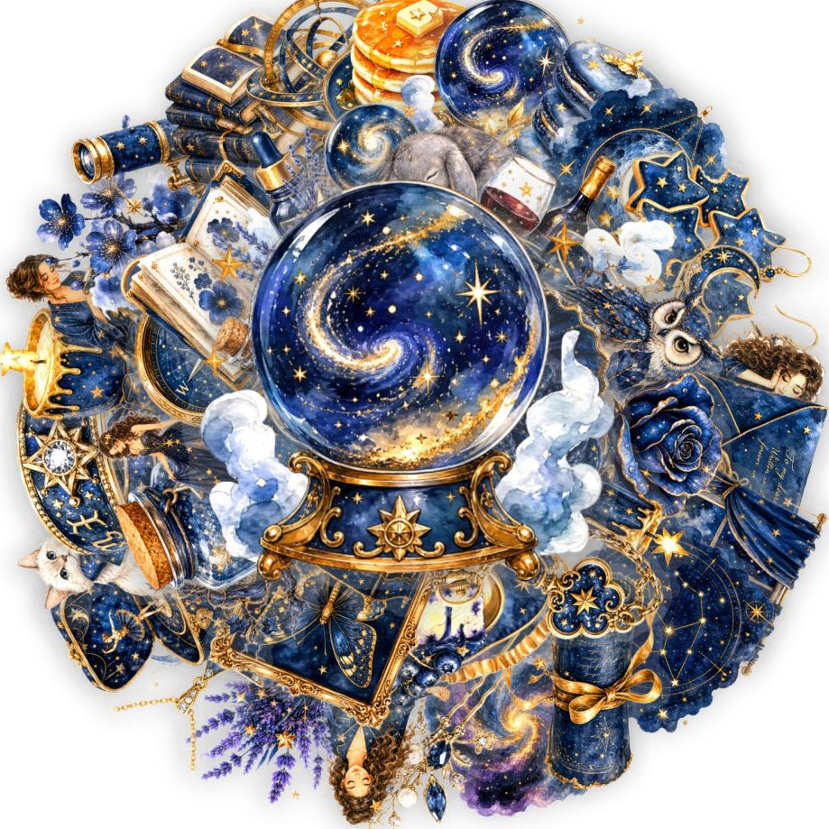 Magic Blue Mystery Pet Stickers 50pcs
