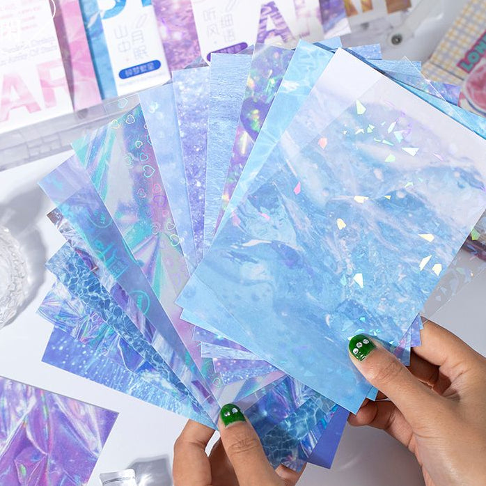 Sky and Moon Starry Night Series Pet and Washi Sheets 11cm x 16cm 14psc 6 Variants image 0