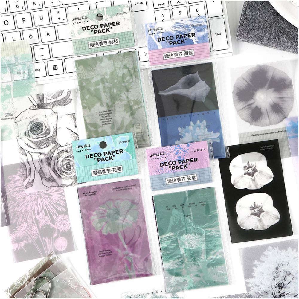 Slow Season Series Tracing Paper 6 7cm x 10 5cm 10 Sheets 4 variants image 2