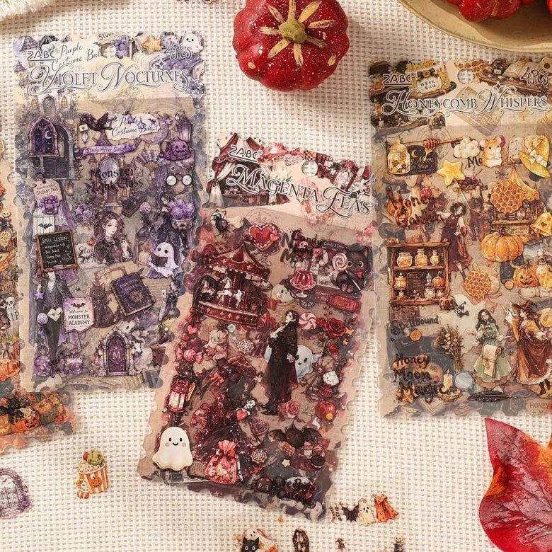 Halloween Witch Feast Series Pet Stickers 4 Sheets 4 Variants image 0