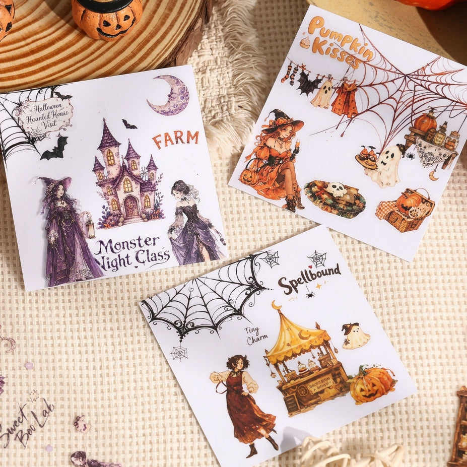 Halloween Witch Feast Series Pet Stickers 4 Sheets 4 Variants image 2