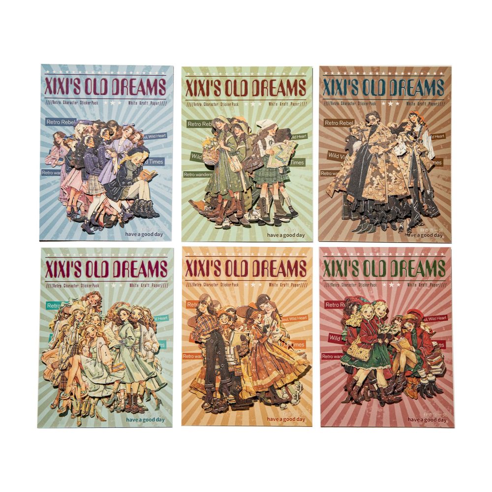 Vintage American Style Girl Character Series Washi Paper 20pcs 6 Variants image 4
