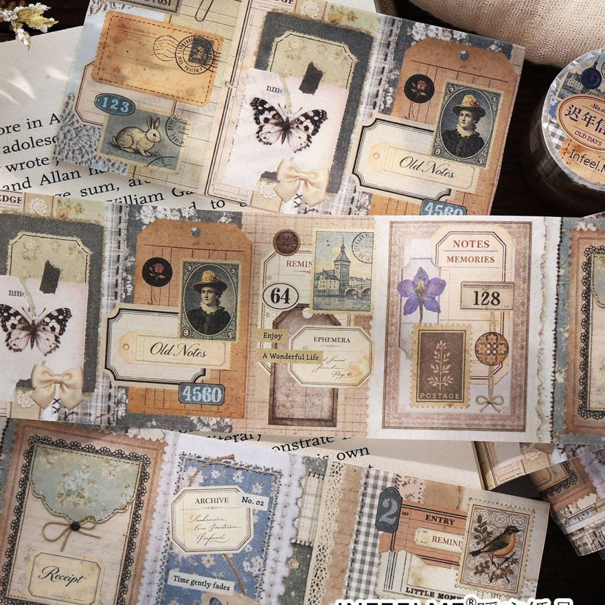 Vintage Era Series Washi Tape 6cm x 2m 4 Variants image 3