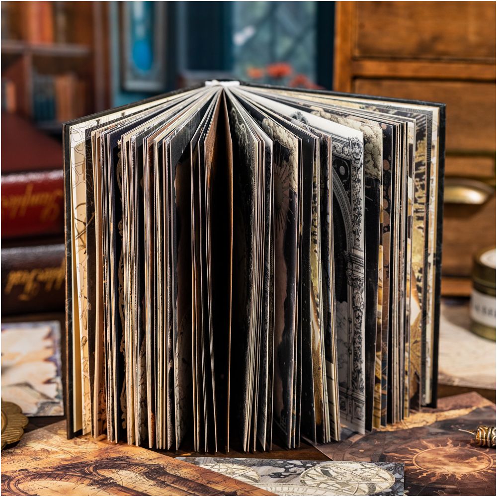 Vintage Starlit Poetry Material Paper Book 192 pages 15cm x 10cm 2 Variants image 1