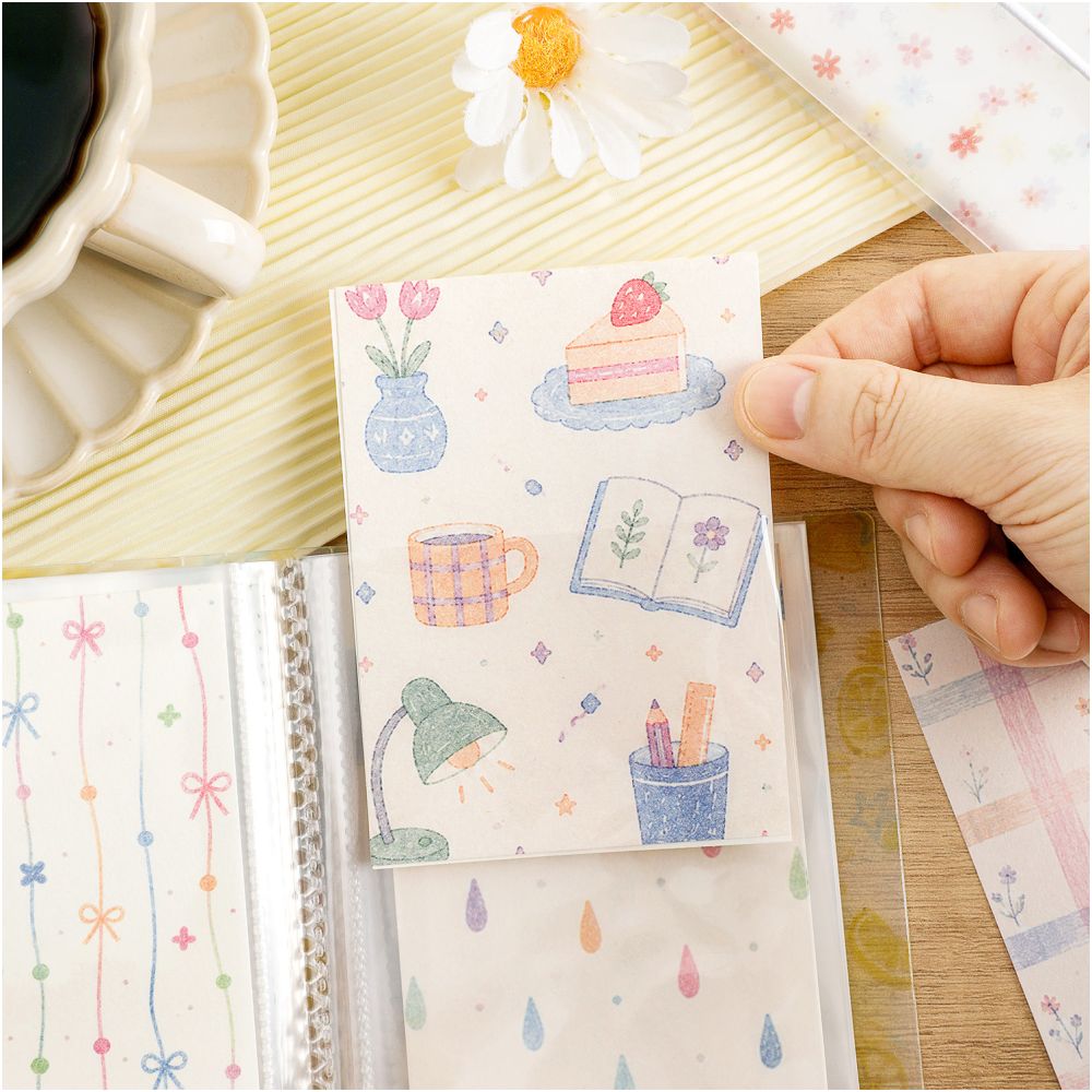 Nature Summer Flower Small Sticker Storage Book 9cm x 11cm 40 pages 2 Variants image 3