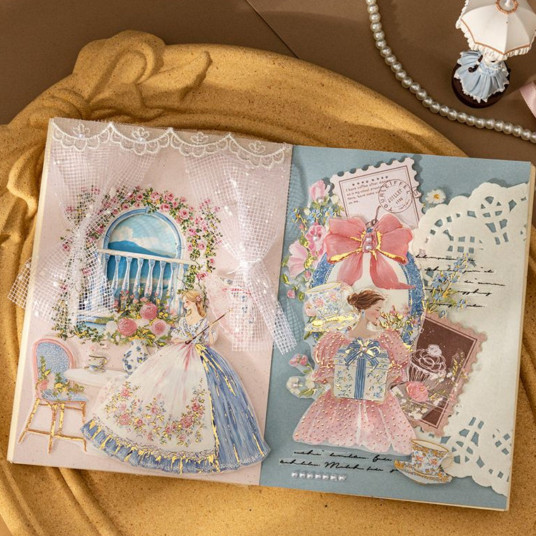 Rococo Girl Theme Series Pet Stickers 10pcs 6 Variants image 3