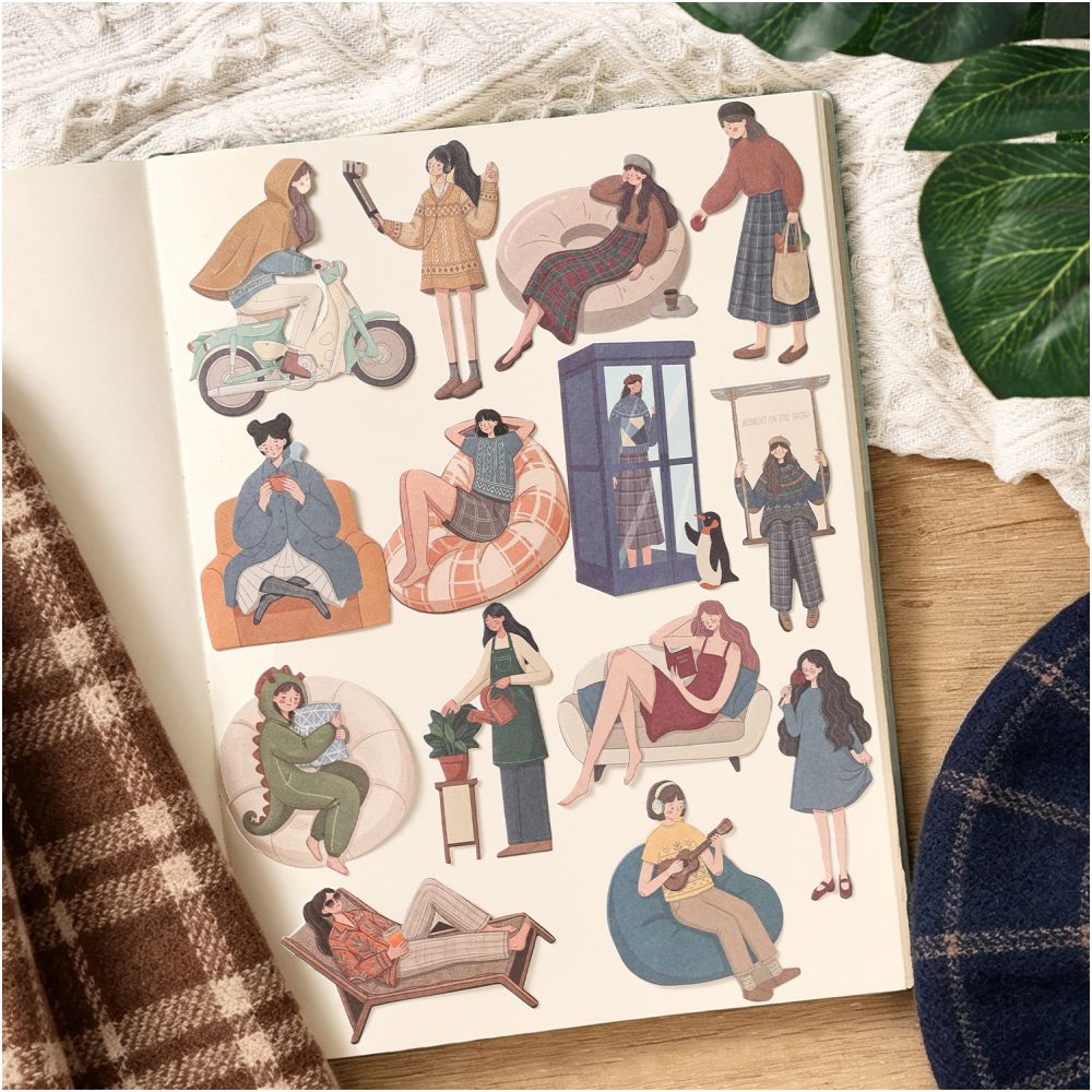 Wandering Fragments Series Paper Stickers 20psc 6 designs image 1
