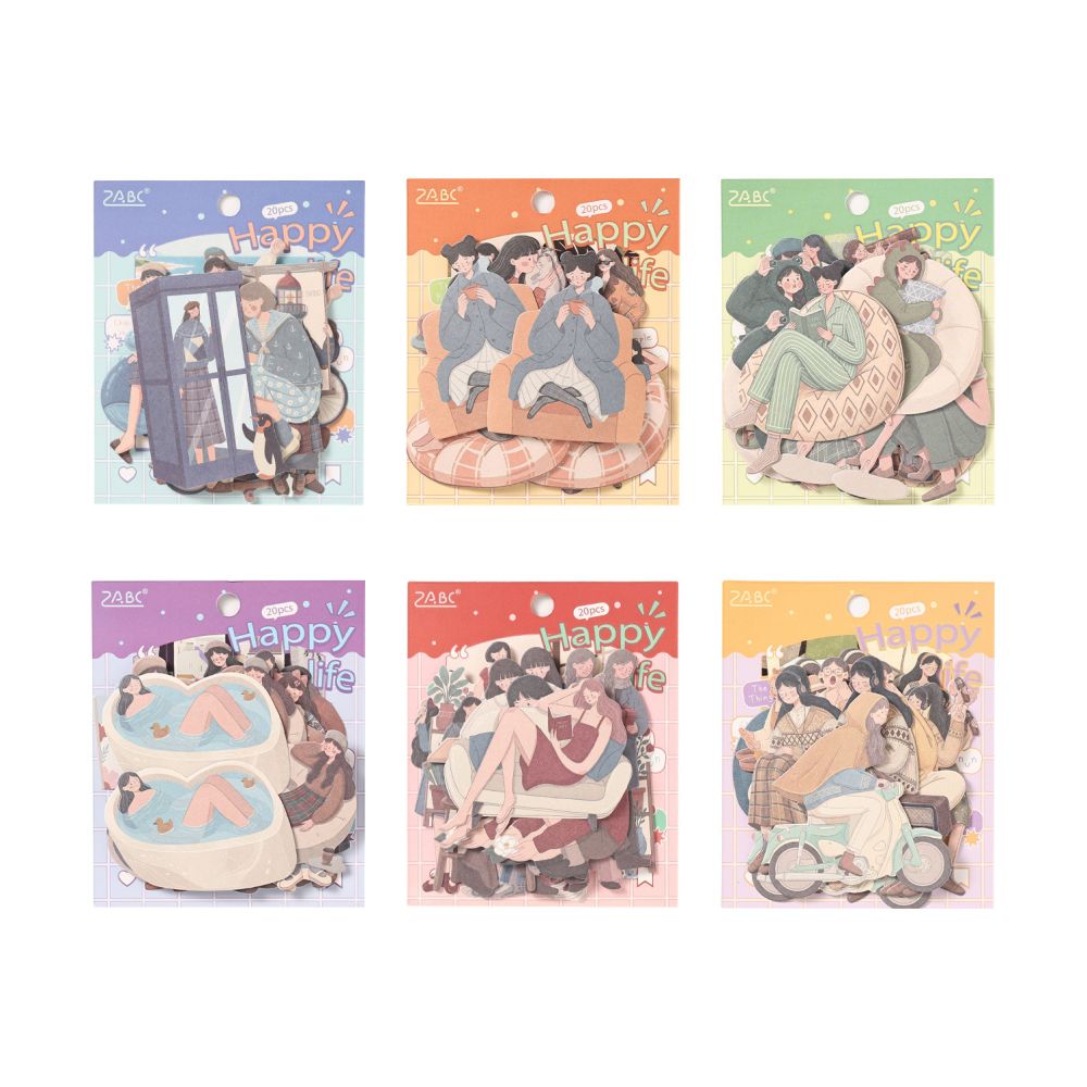 Wandering Fragments Series Paper Stickers 20psc 6 designs image 4