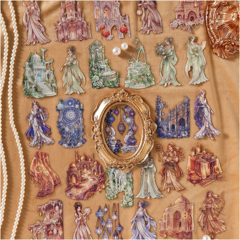 Sacred Realm Series PET Stickers 10psc 4 designs image 1