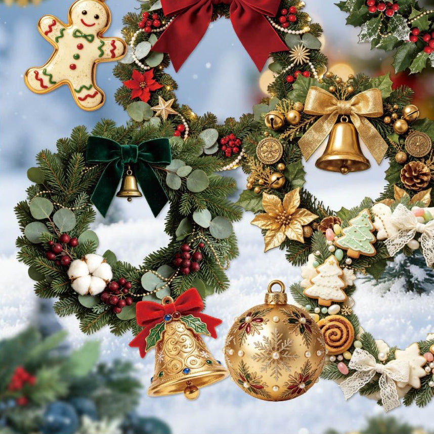 Christmas Themed Paper Stickers 10psc 5 variants image 2