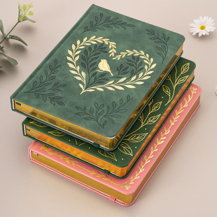 Flower and Bird Series Paper Notebook A5 96 Sheets image 0
