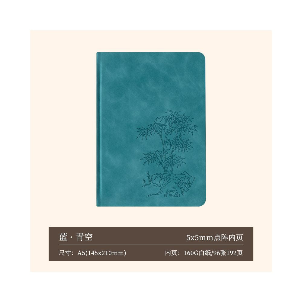 Bamboo Style Thick Paper DOT Matrix Notebook A5 96 sheets 4 variants