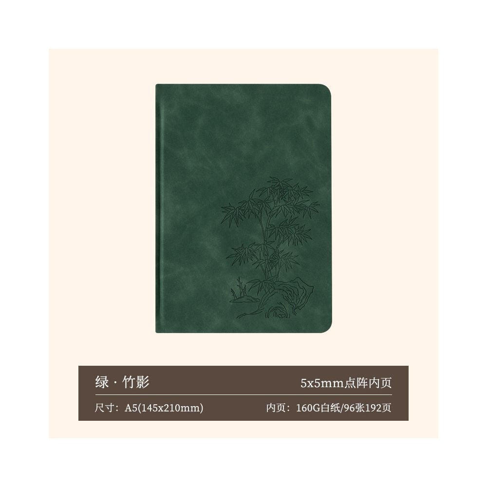 Bamboo Style Thick Paper DOT Matrix Notebook A5 96 sheets 4 variants
