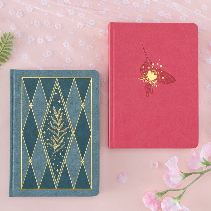 Floral and Birds Motifs Thick Paper DOT Matrix Notebook A5 96 sheets 3 variants image 0
