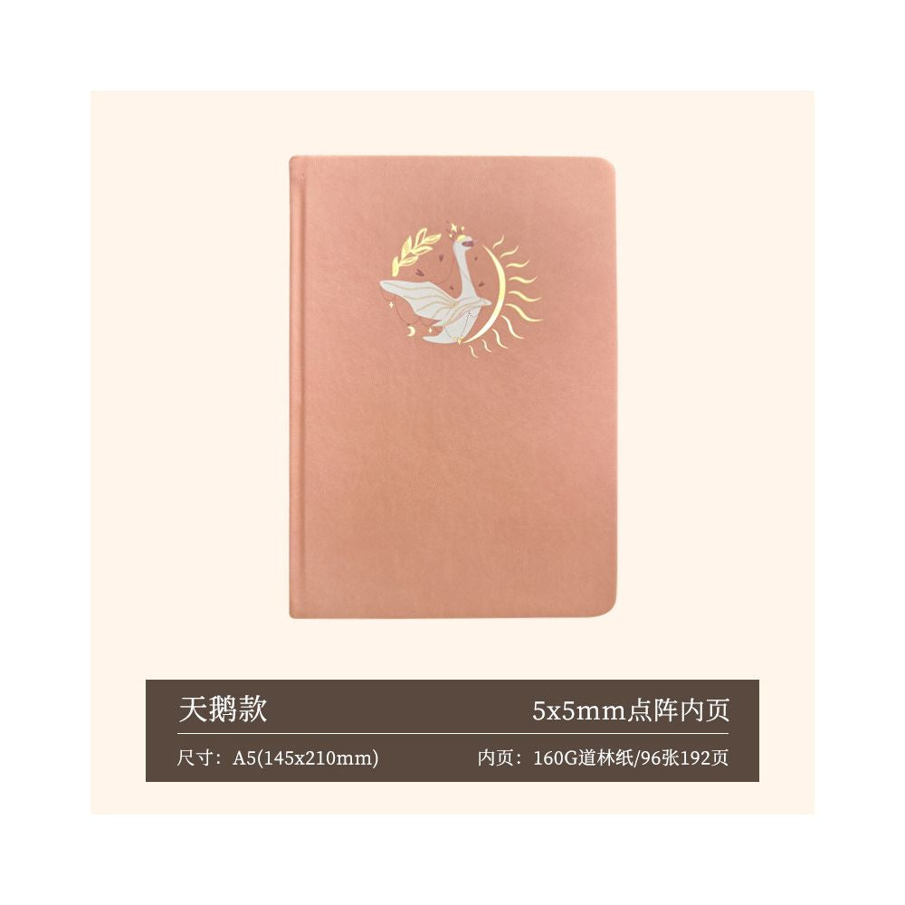 Floral and Birds Motives Thick Paper DOT Matrix Notebook A5 96 sheets 3 variants