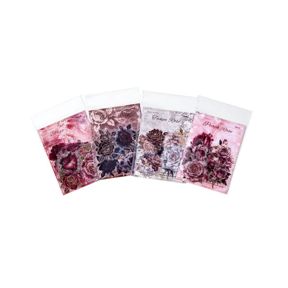 3D Floral Rose Series PET Stickers 20psc 4 Designs image 4