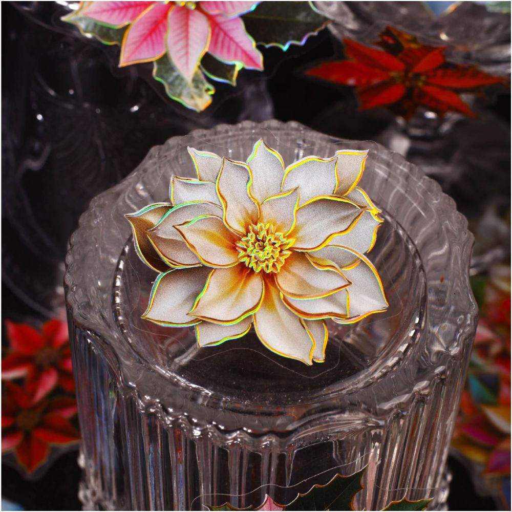 Starry Floral Series PET Stickers 20psc 6 Designs image 0