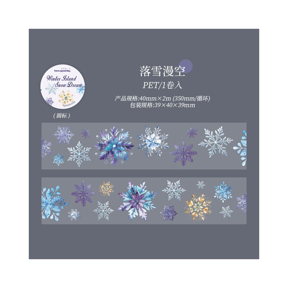 Winter Island Snow Dream PET Tape 4cm x 2m 6 Designs