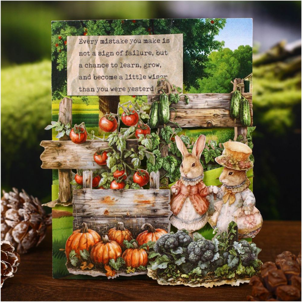 Garden Wood Note Series Paper Stickers 10psc 6 Designs image 0