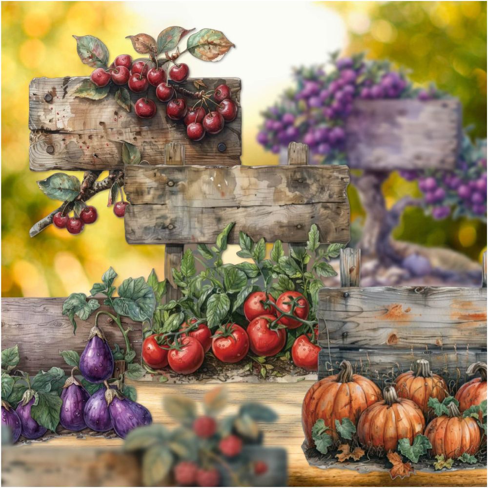 Garden Wood Note Series Paper Stickers 10psc 6 Designs image 2