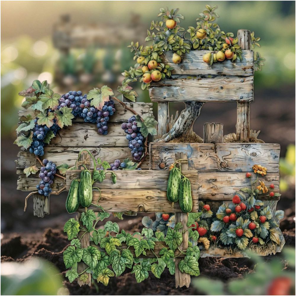 Garden Wood Note Series Paper Stickers 10psc 6 Designs image 3