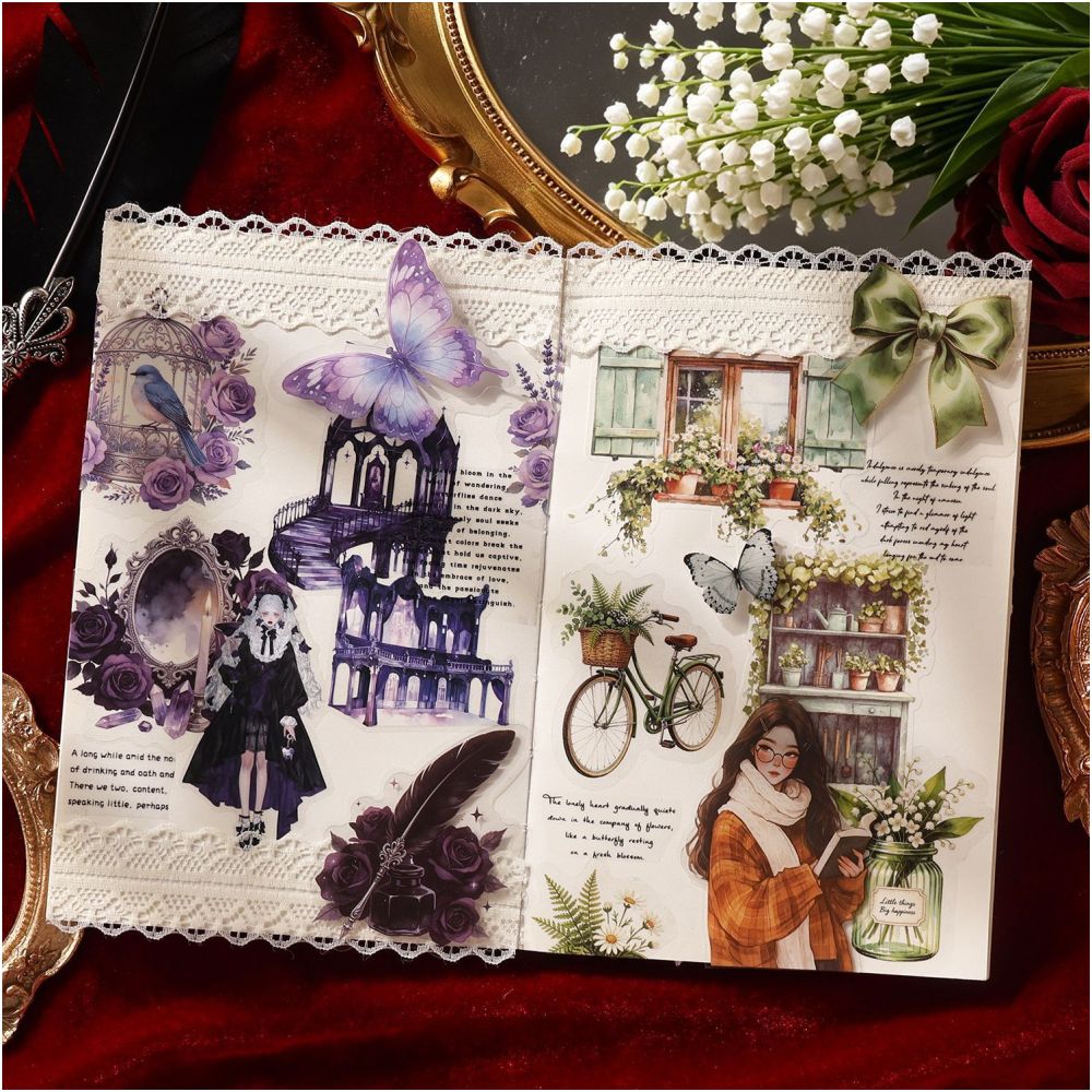 Vintage Style Collection PET Stickers 15psc 6 Designs image 2