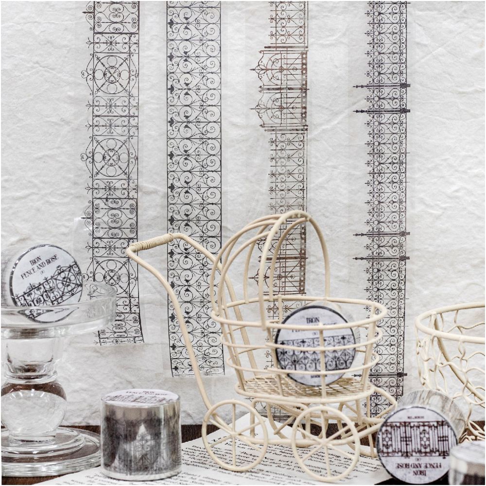 Iron Fence and Rose Series PET Tape 3 5cm x 2m 8 variants image 1
