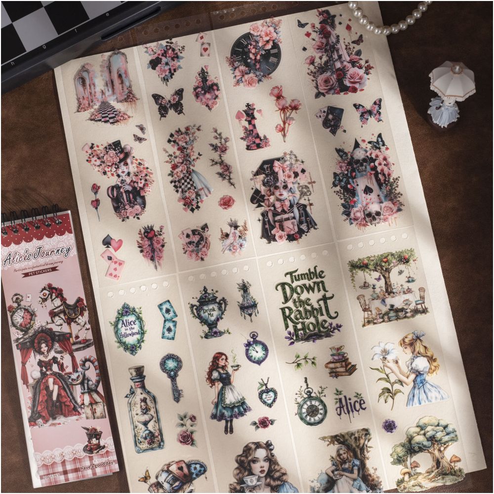 Alice s Journey Series PET Stickers 20 Sheets 4 designs image 0