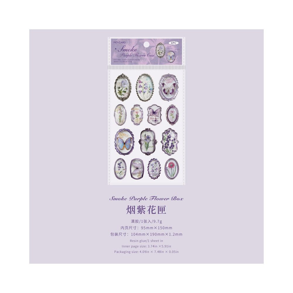 Vintage Frame Poem Series Paper Stickers 6 designs