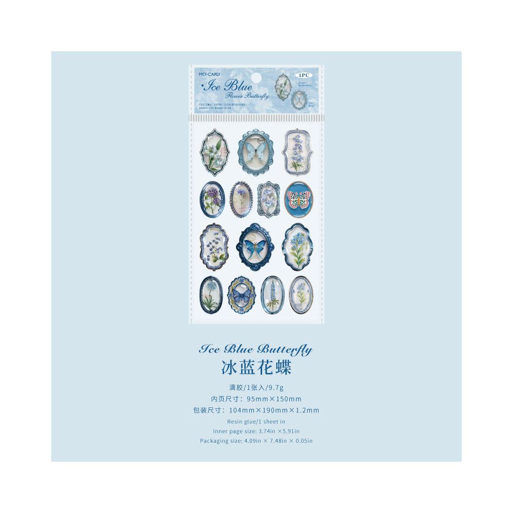 Vintage Frame Poem Series Paper Stickers 6 designs