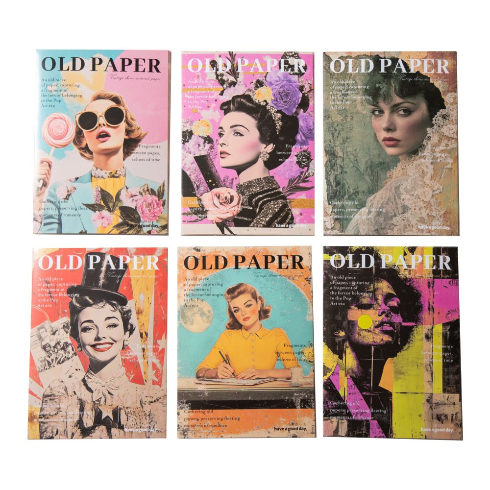 Vintage European and American Style Material Paper 10cm x 14cm 30 sheets 6 designs image 4