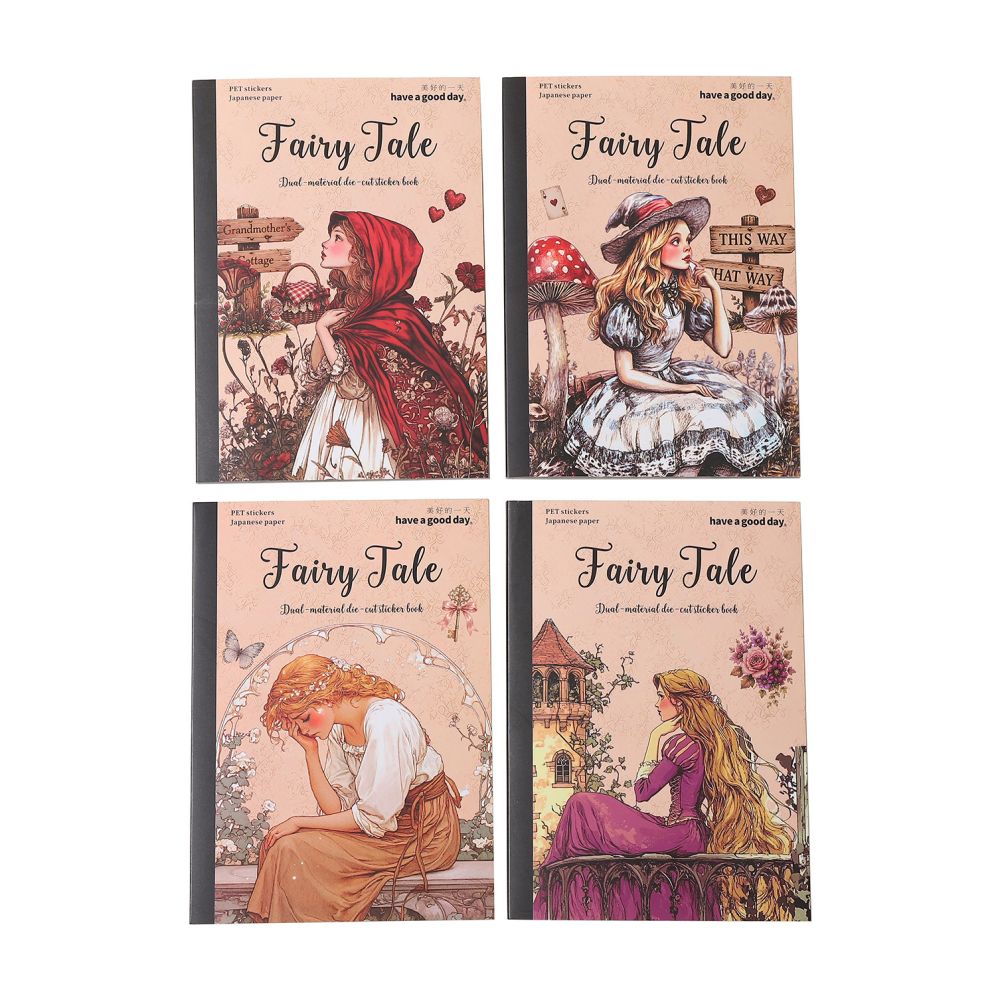 Fairy Tale Narrative Series Paper PET Stickers Book 20 sheets 4 designs image 4