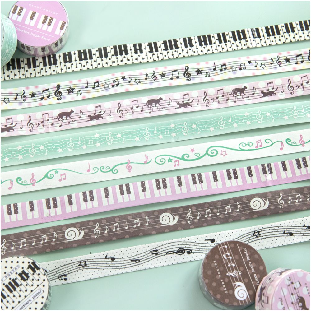 Virtual Symphony Series Washi Tape 1 5cm x 2m 8 Designs image 0