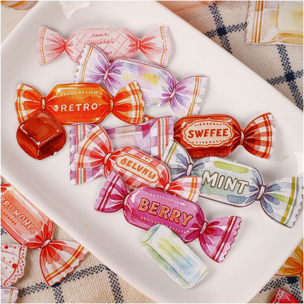 Candy Themed Paper Stickers 10psc 6 designs image 1