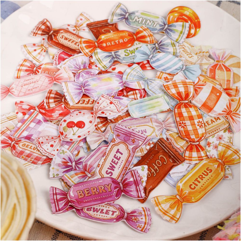 Candy Themed Paper Stickers 10psc 6 designs image 2