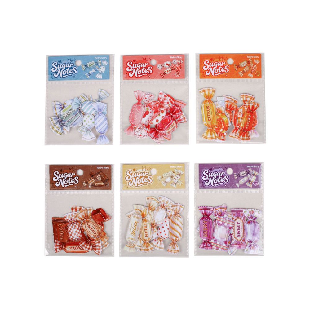 Candy Themed Paper Stickers 10psc 6 designs image 4