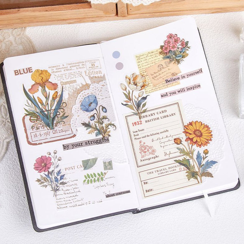Flower Landscapes Series PET Stickers 30psc 6 Designs image 3