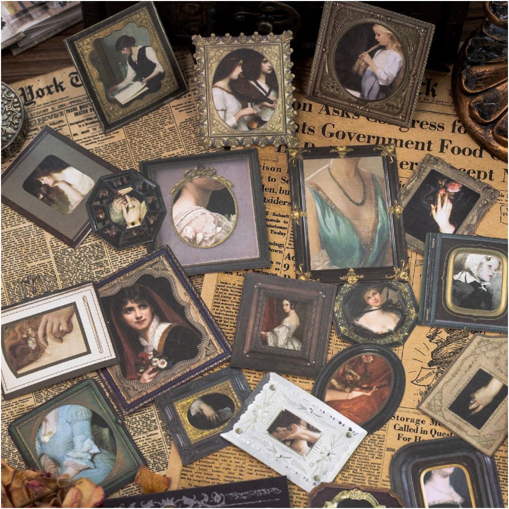 Vintage Photo Frame Paper Stickers 20psc 6 Designs image 2