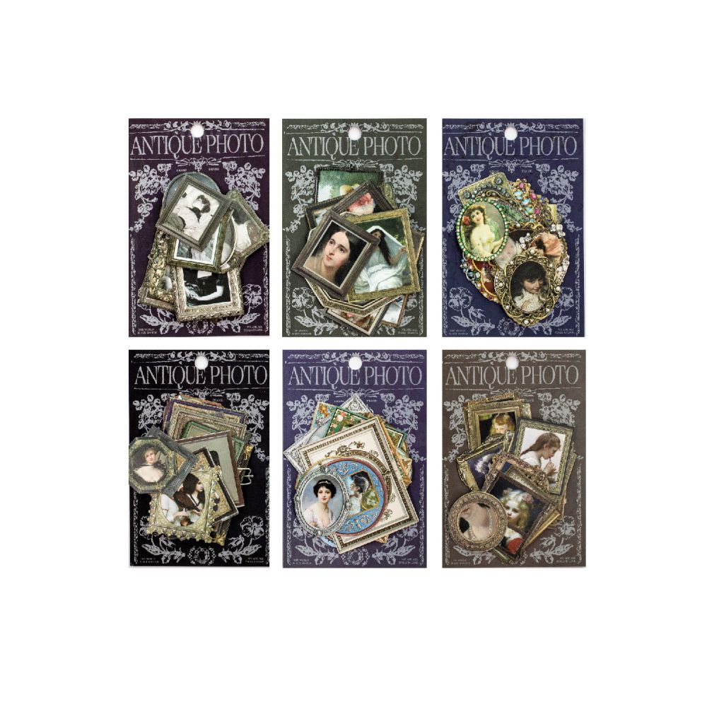 Vintage Photo Frame Paper Stickers 20psc 6 Designs image 4