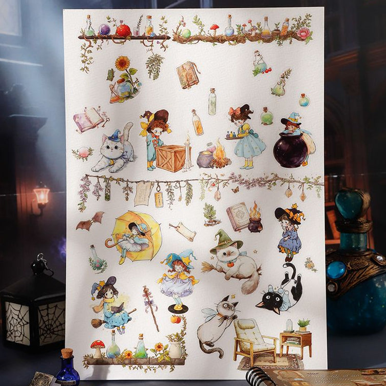 Witch Daily Life Series PET Sticker Book 4 Designs image 2